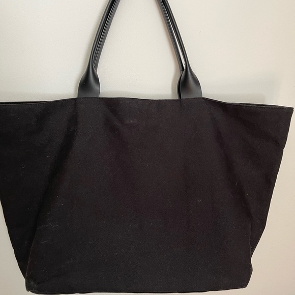 Victoria’s Secret Tote Bag – Black & Silver Sequin Bling Shopper Large Carryall - Picture 5 of 7